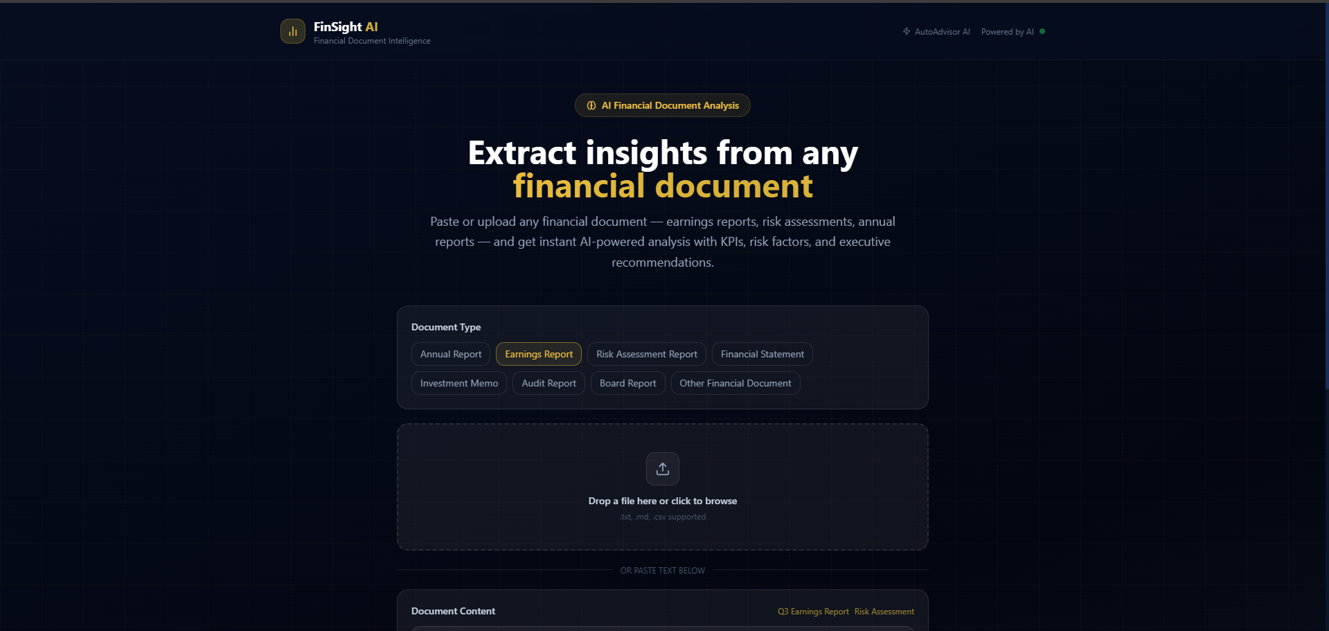FinSight AI
